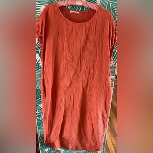 Filosofia 100% cotton orange shift dress w/ pocket sz M